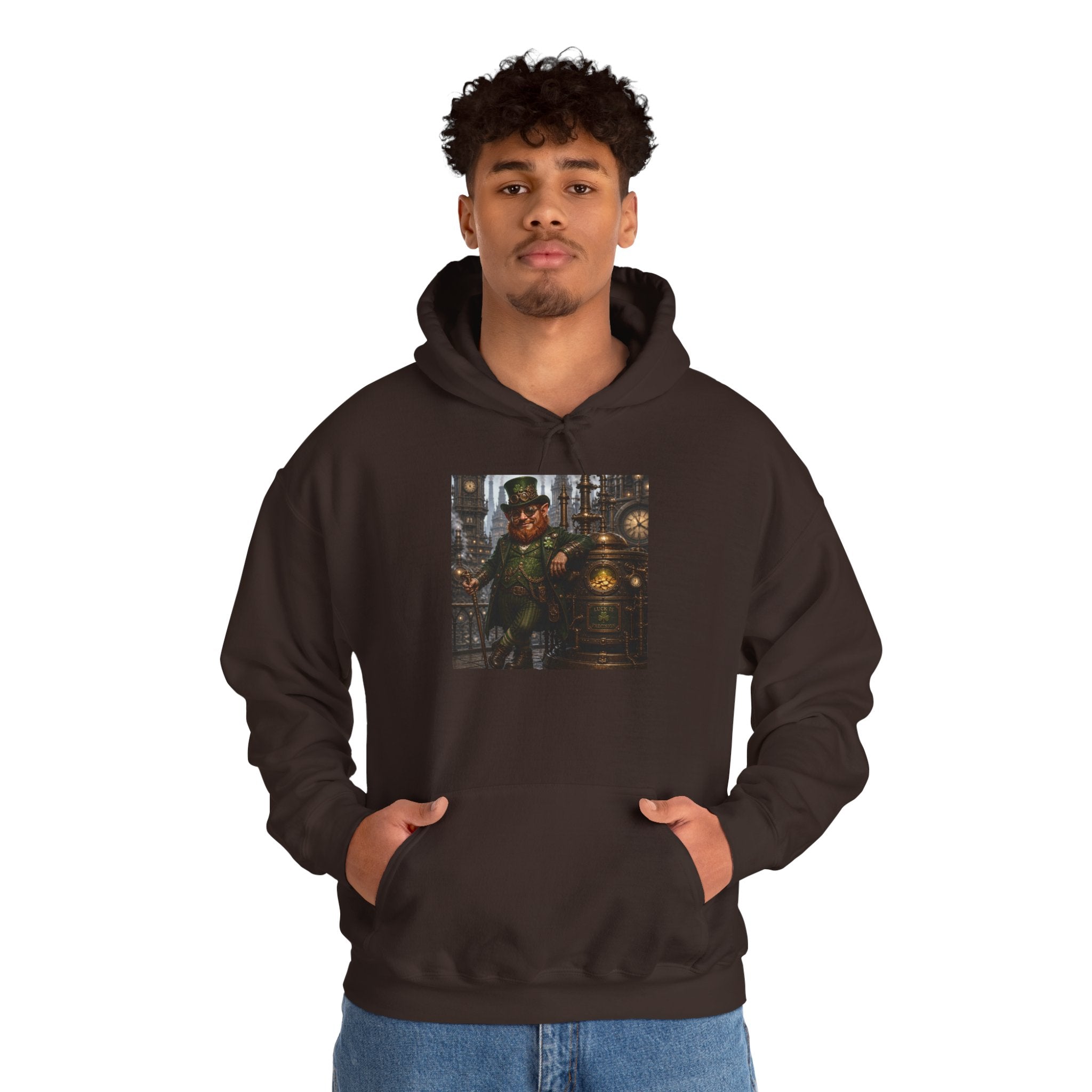 Steampunk City Explorer Hoodie — Vintage Sci‑Fi Pilot Graphic