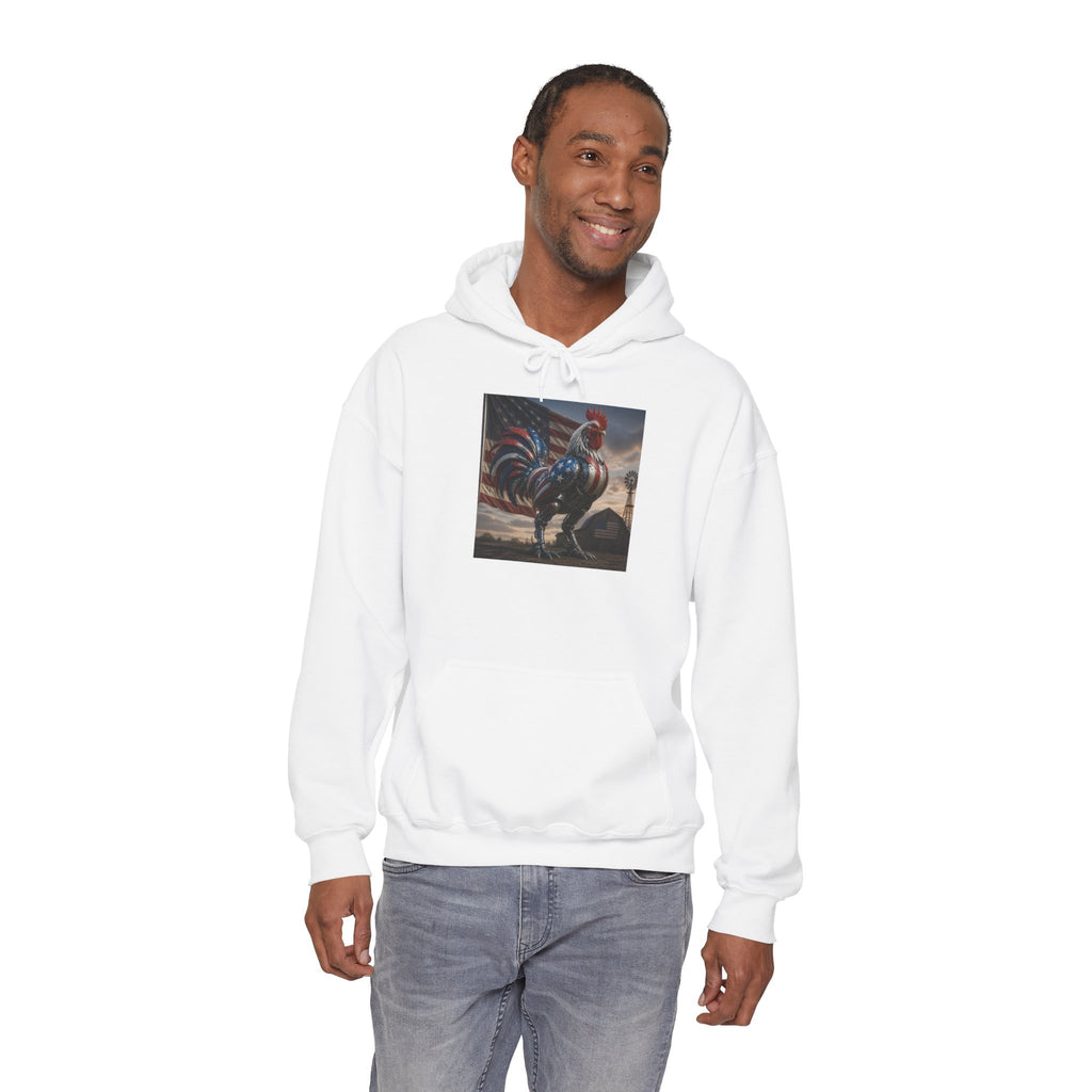 Rooster Art Hoodie — Vintage Rooster Illustration Pullover