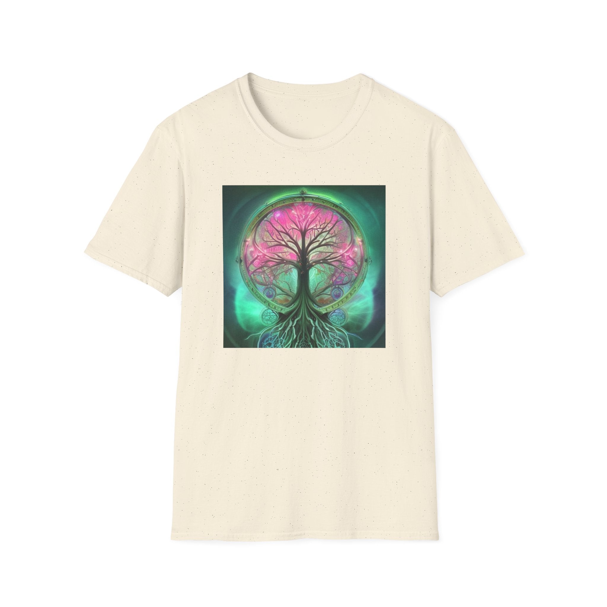 Tree of Life Graphic T-Shirt — Pink & Teal Mystic Nature Design