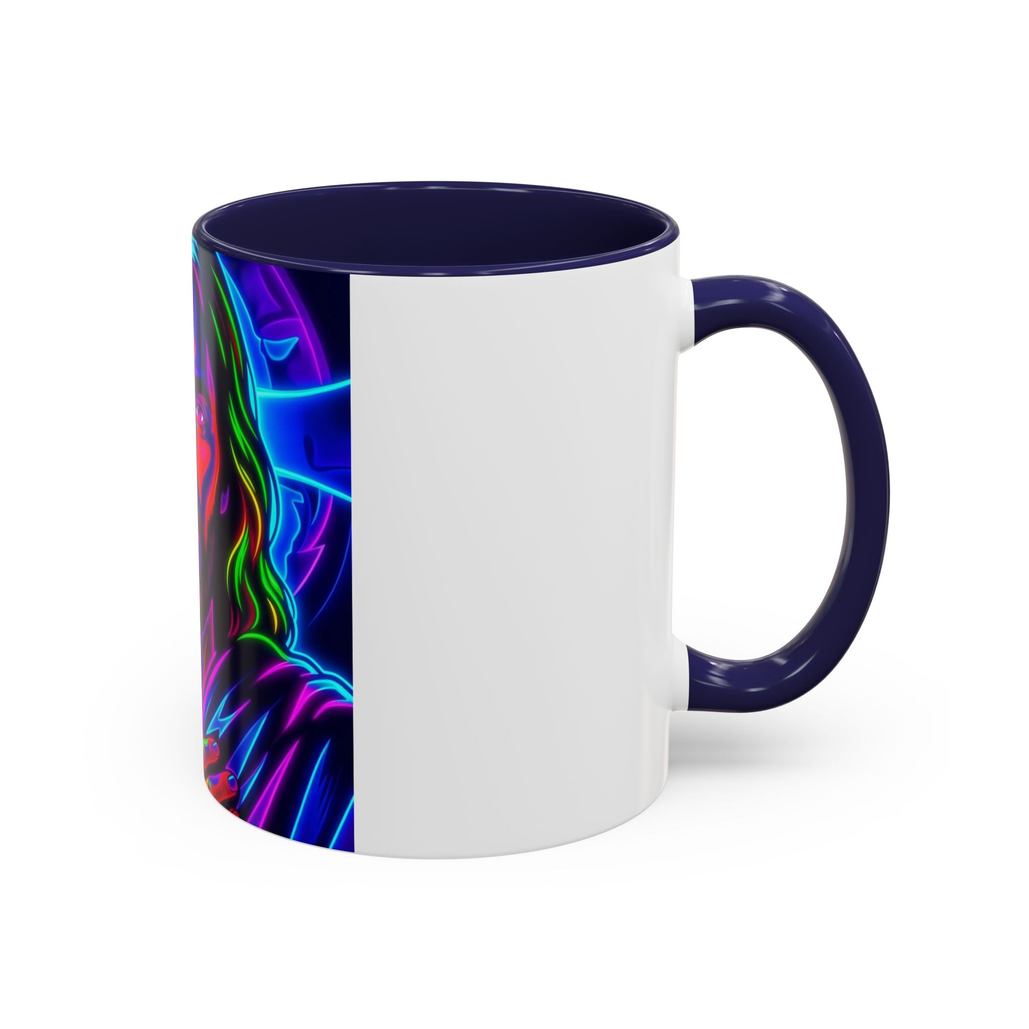 Neon Jesus Accent Coffee Mug – Vibrant Spiritual Art 11oz/15oz