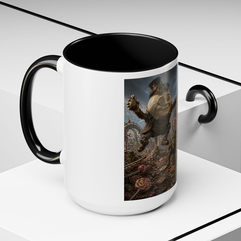 Steampunk Humpty Dumpty Fantasy Coffee Mug — Dark Fantasy Accent Mug (11/15oz)