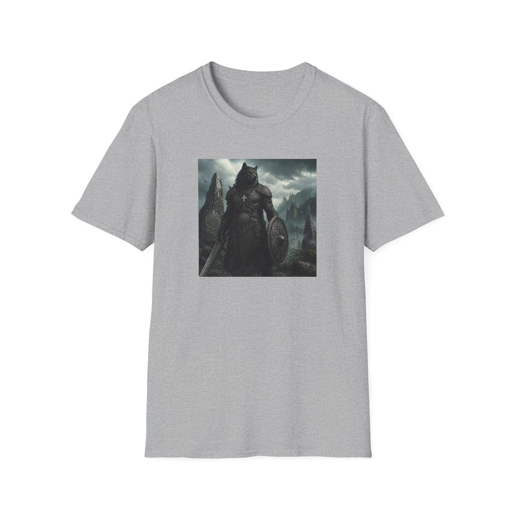 Celtic Wolf Warrior T-Shirt — Dark Fantasy Viking Wolf Knight Graphic Tee