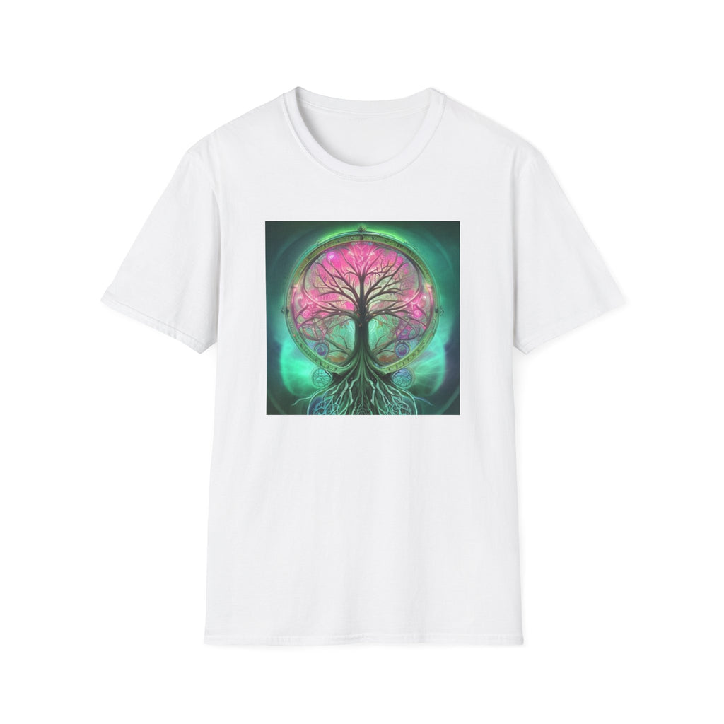 Tree of Life Graphic T-Shirt — Pink & Teal Mystic Nature Design