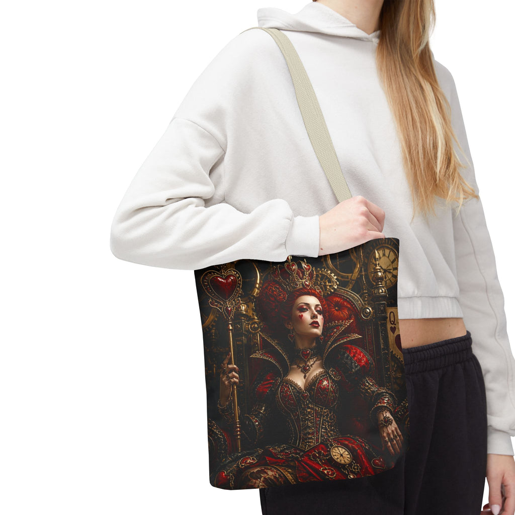 Gothic Queen & Jester All-Over Print Tote Bag — Dark Fantasy  Steampunk Art Tote for Gothic Fashion & Cosplay