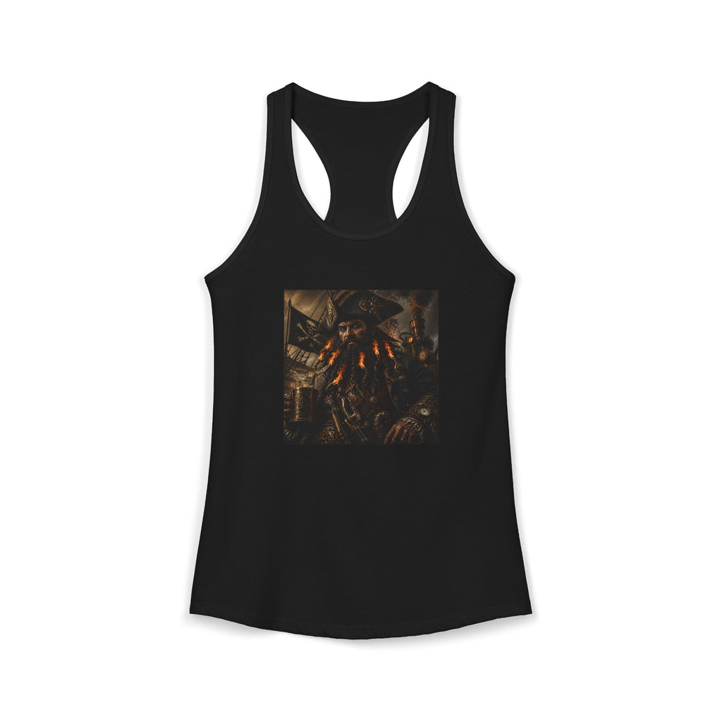 Women's Ideal Racerback Tank -  Steam punk Black Beard-Pirate