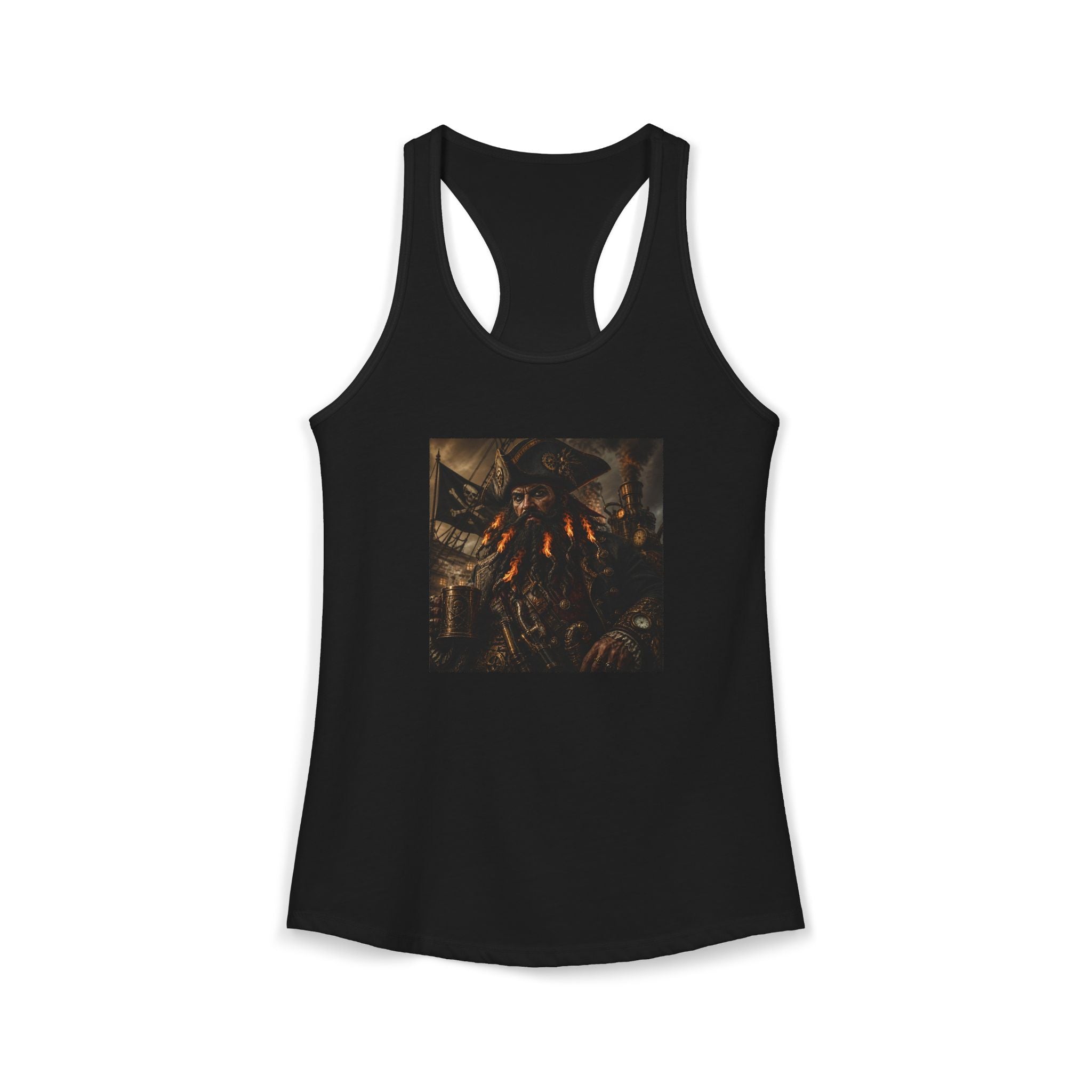 Women's Ideal Racerback Tank -  Steam punk Black Beard-Pirate