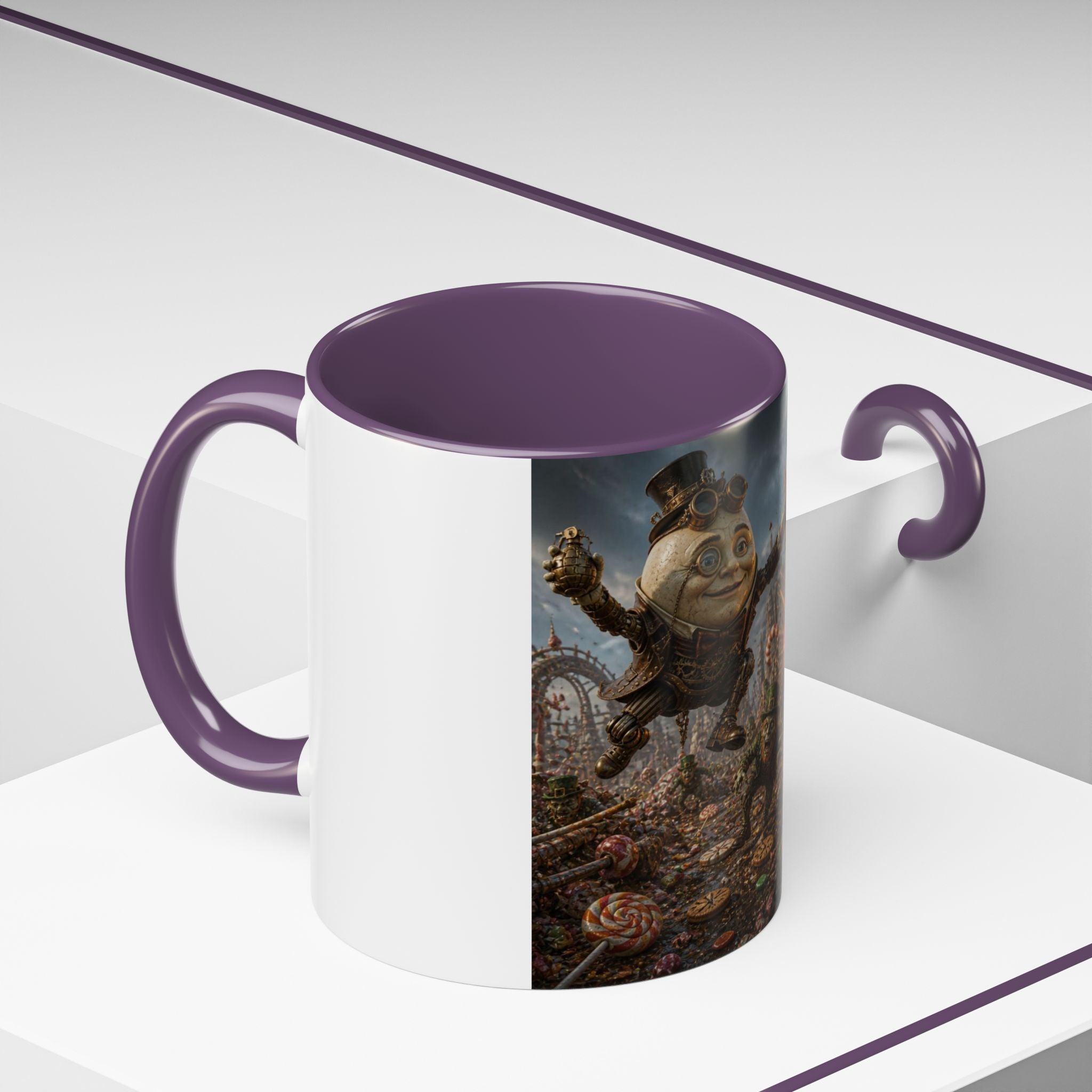 Steampunk Humpty Dumpty Fantasy Coffee Mug — Dark Fantasy Accent Mug (11/15oz)