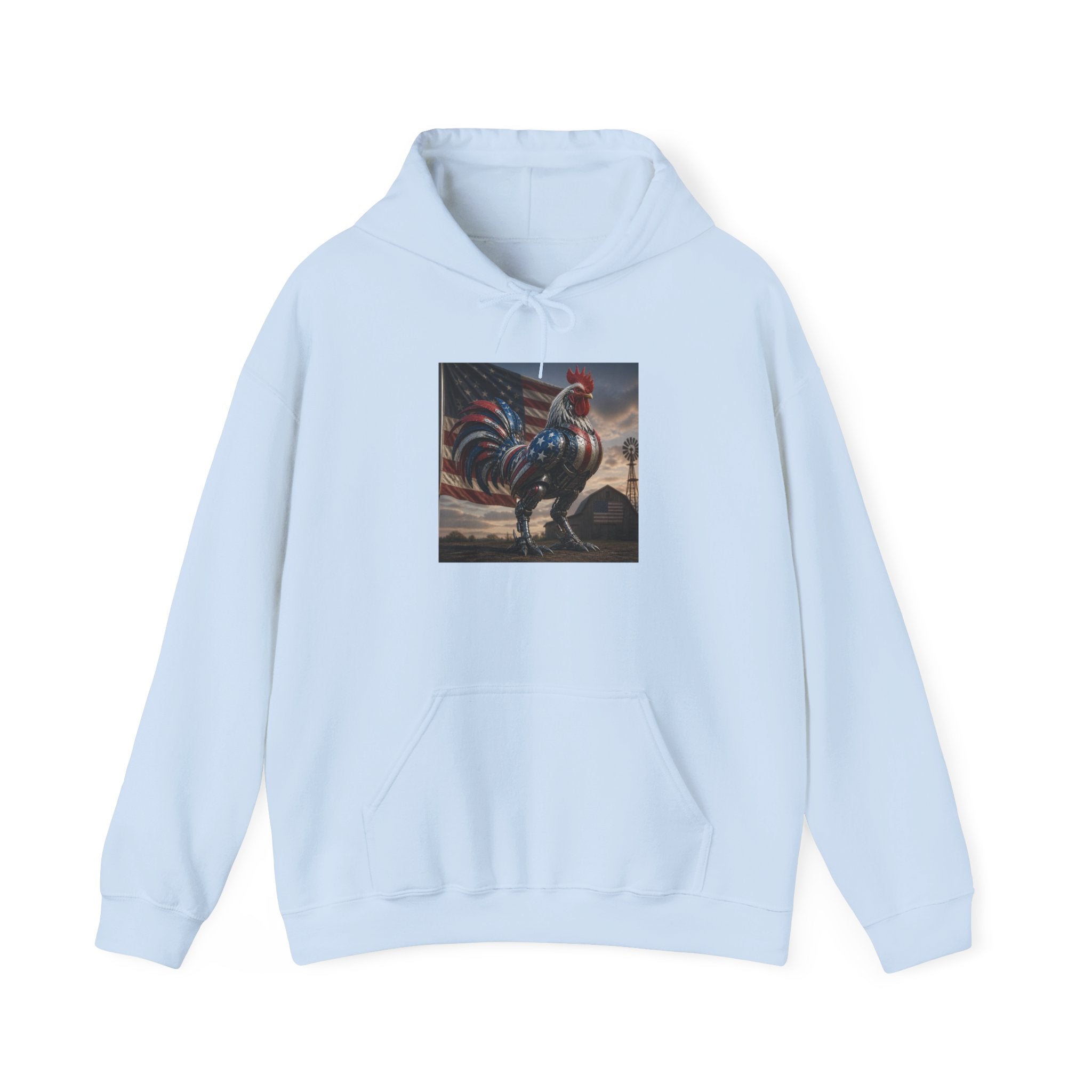 Rooster Art Hoodie — Vintage Rooster Illustration Pullover