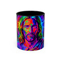 Neon Jesus Accent Coffee Mug – Vibrant Spiritual Art 11oz/15oz