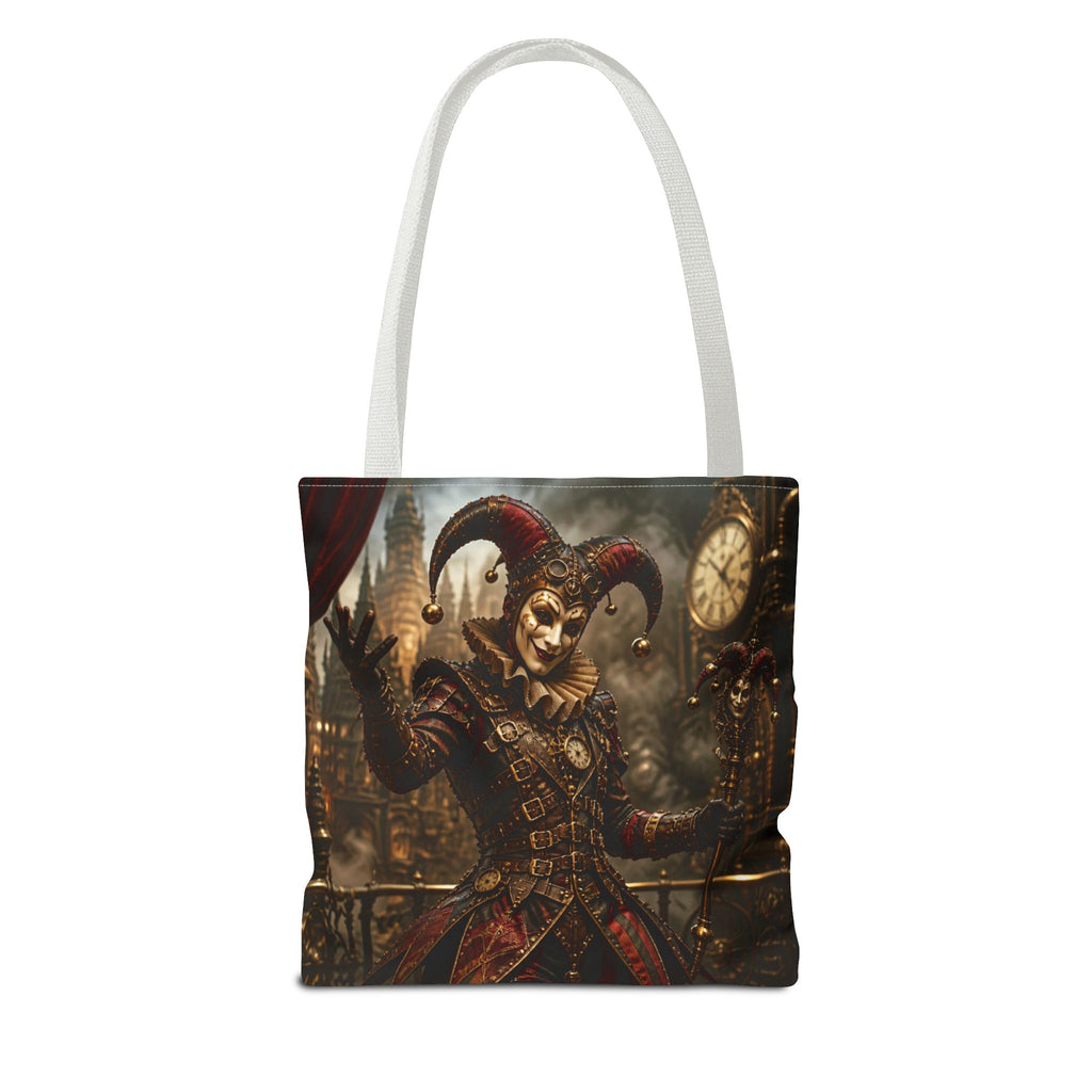 Gothic Queen & Jester All-Over Print Tote Bag — Dark Fantasy  Steampunk Art Tote for Gothic Fashion & Cosplay