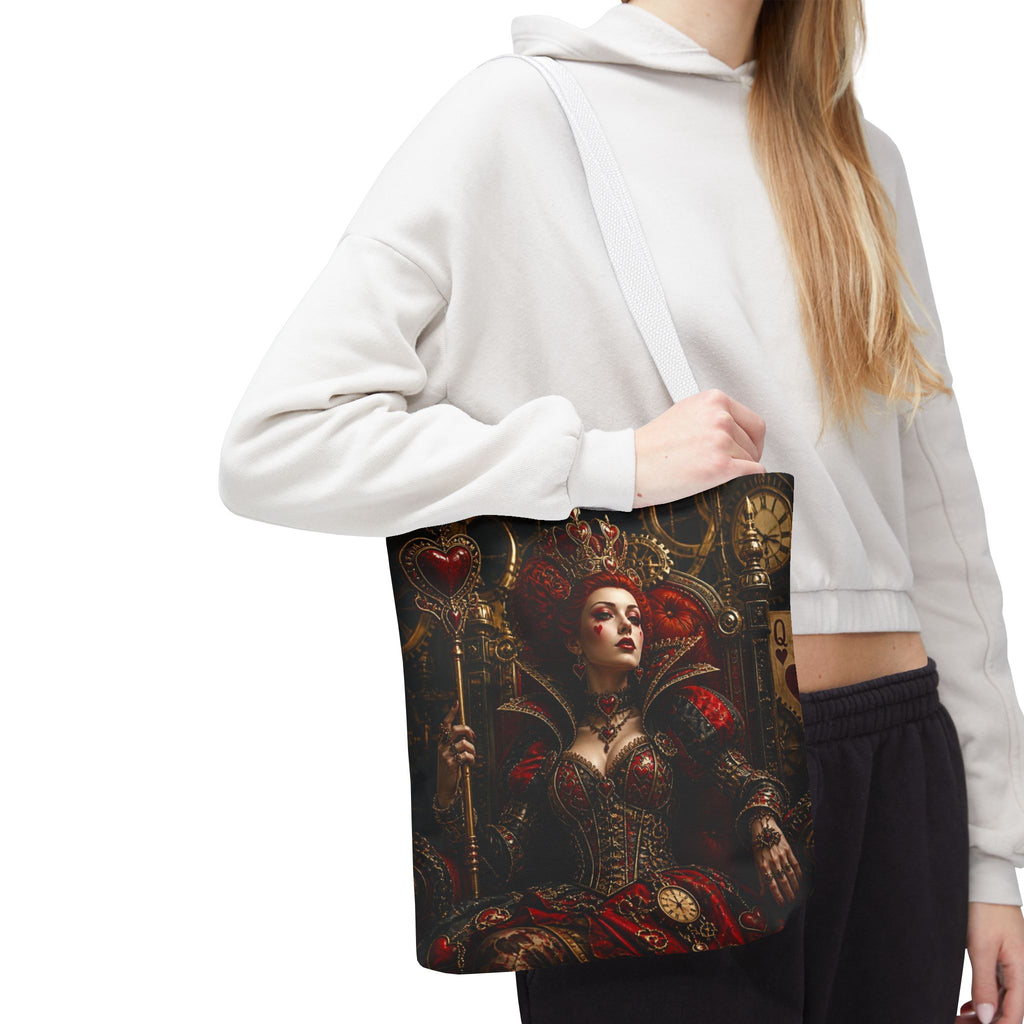 Gothic Queen & Jester All-Over Print Tote Bag — Dark Fantasy  Steampunk Art Tote for Gothic Fashion & Cosplay