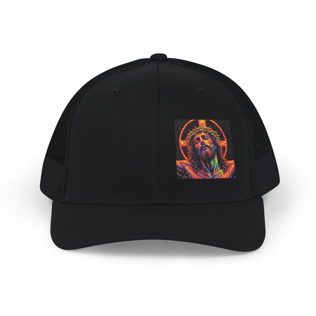Trucker Cap — Vibrant Neon Jesus Patch Snapback