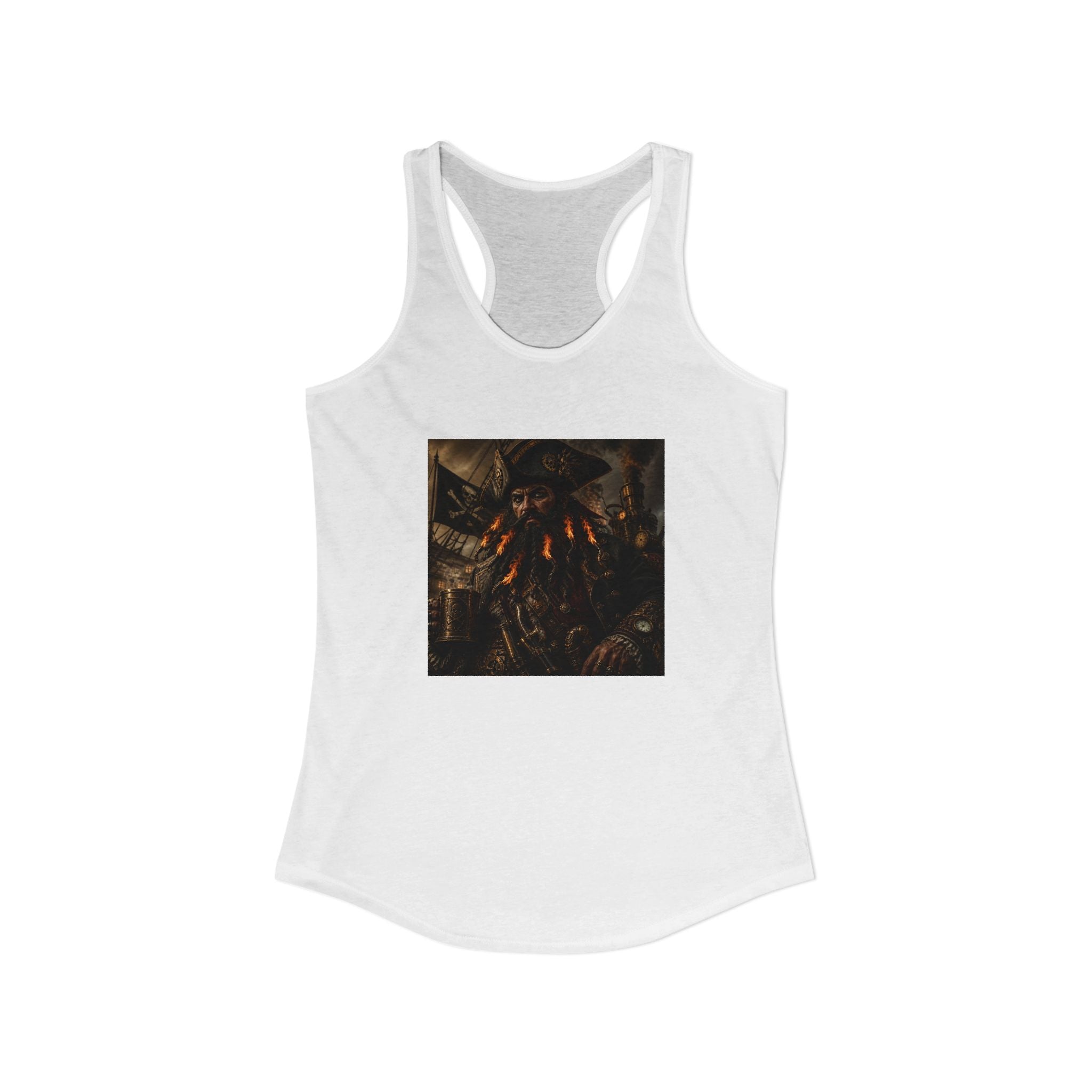 Women's Ideal Racerback Tank -  Steam punk Black Beard-Pirate