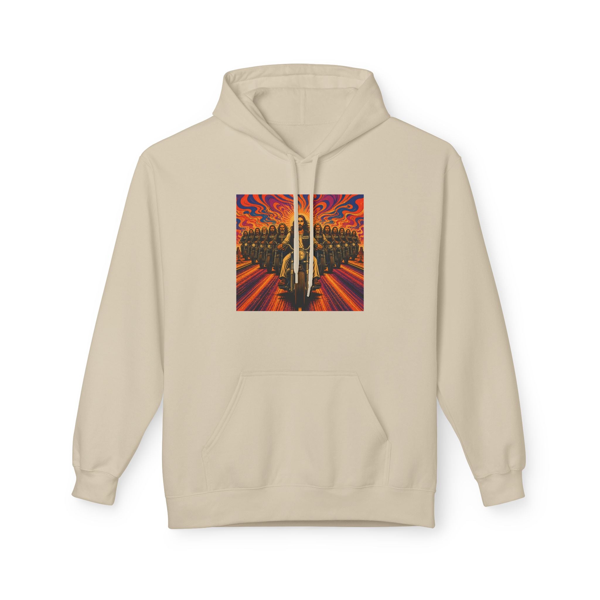 Yashua/Jesus 60's biker hoodie