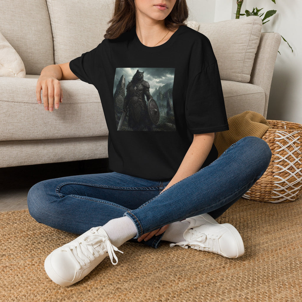 Celtic Wolf Warrior T-Shirt — Dark Fantasy Viking Wolf Knight Graphic Tee